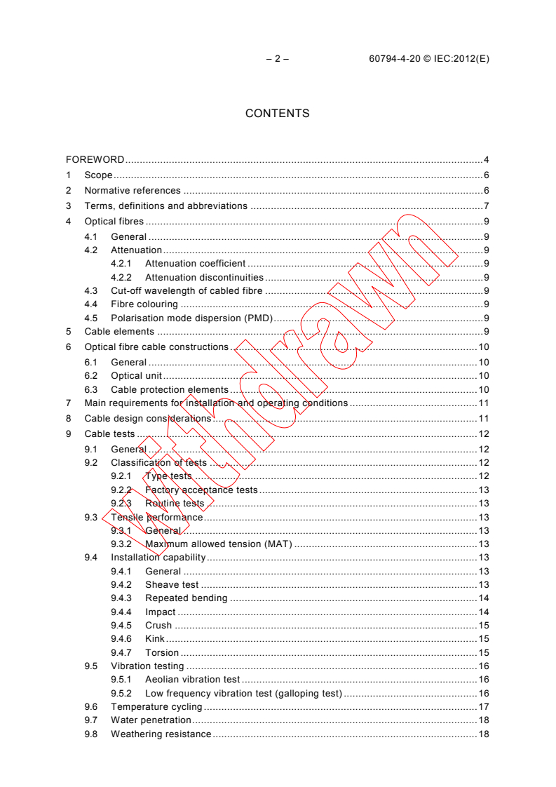 IEC 60794-4-20:2012 IEC 60794-4-20:2012 - Optical fibre cables - Part 4-20: Aerial optical cables along electrical power lines - Family specification for ADSS (All Dielectric Self Supported) optical cables
Released:10/25/2012 - Page 4 preview