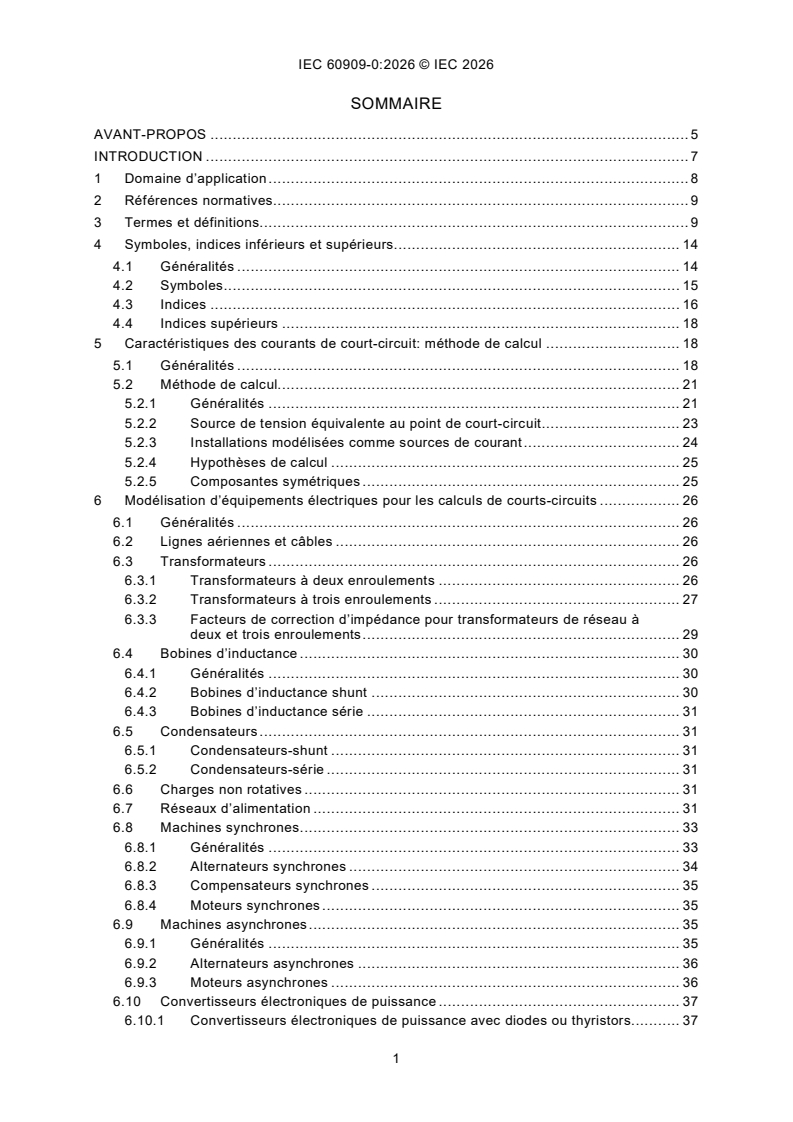 IEC 60909-0:2026 IEC 60909-0:2026 - Courants de court-circuit dans les réseaux triphasés à courant alternatif - Partie 0: Calcul des courants - Page 3 preview