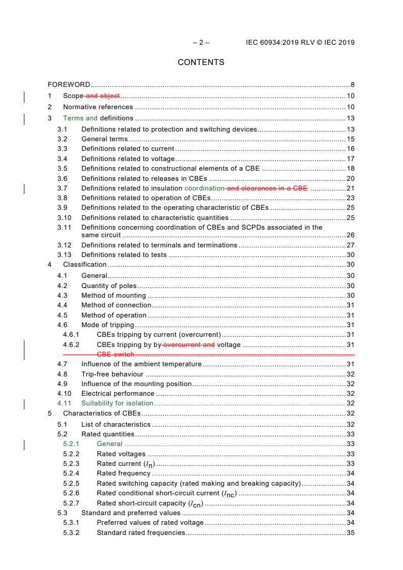 IEC 60934:2019 IEC 60934:2019 RLV - Circuit breakers for equipment (CBE)
Released:1/30/2019 - Page 4 preview
