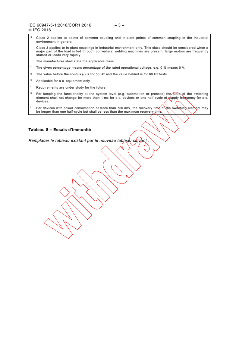 IEC 60947-5-1:2016/COR1:2016 IEC 60947-5-1:2016/COR1:2016 - Corrigendum 1 - Low-voltage switchgear and controlgear - Part 5-1: Control circuit devices and switching elements - Electromechanical control circuit devices - Page 3 preview