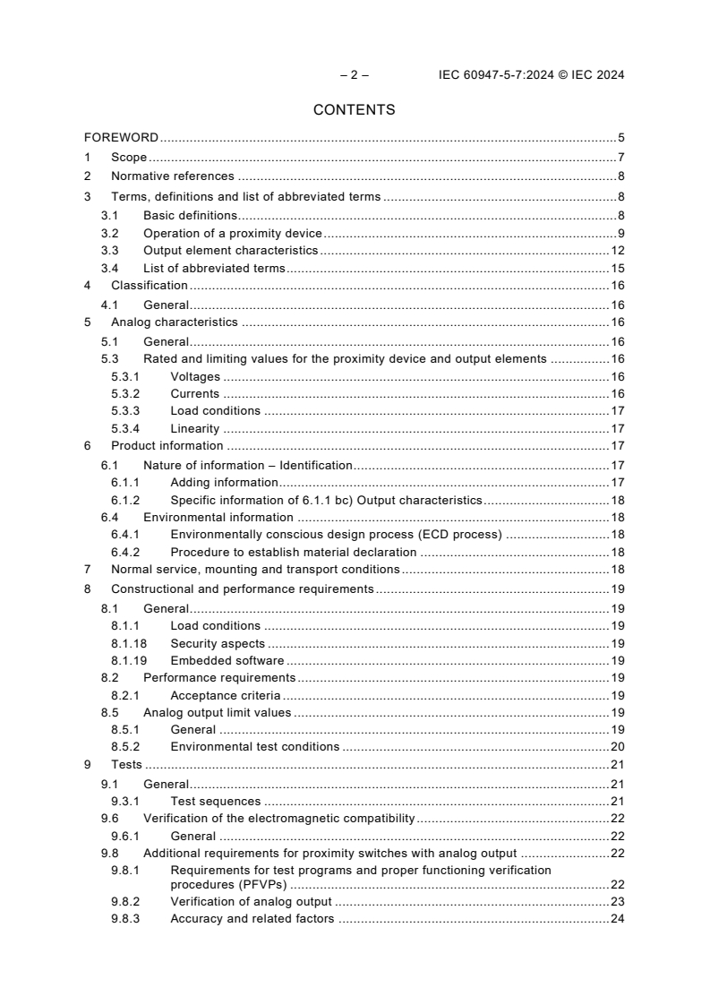 IEC 60947-5-7:2024 IEC 60947-5-7:2024 - Low-voltage switchgear and controlgear - Part 5-7: Control circuit devices and switching elements - Proximity devices with analog output
Released:4/5/2024 - Page 4 preview