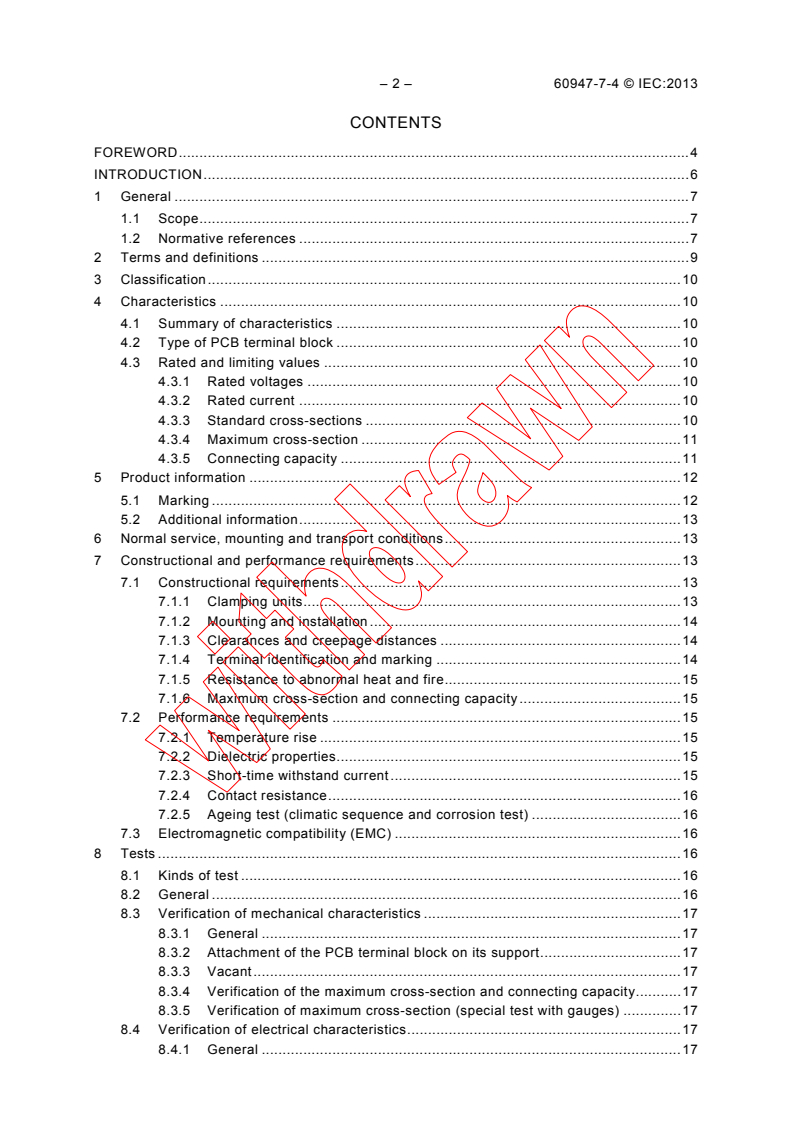 IEC 60947-7-4:2013 IEC 60947-7-4:2013 - Low-voltage switchgear and controlgear - Part 7-4: Ancillary equipment - PCB terminal blocks for copper conductors
Released:8/6/2013 - Page 4 preview