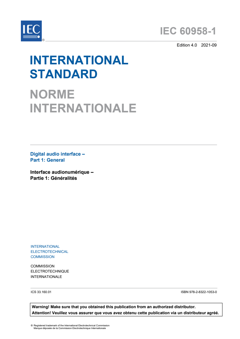IEC 60958-1:2021 IEC 60958-1:2021 - Digital audio interface - Part 1: General
Released:9/1/2021 - Page 3 preview