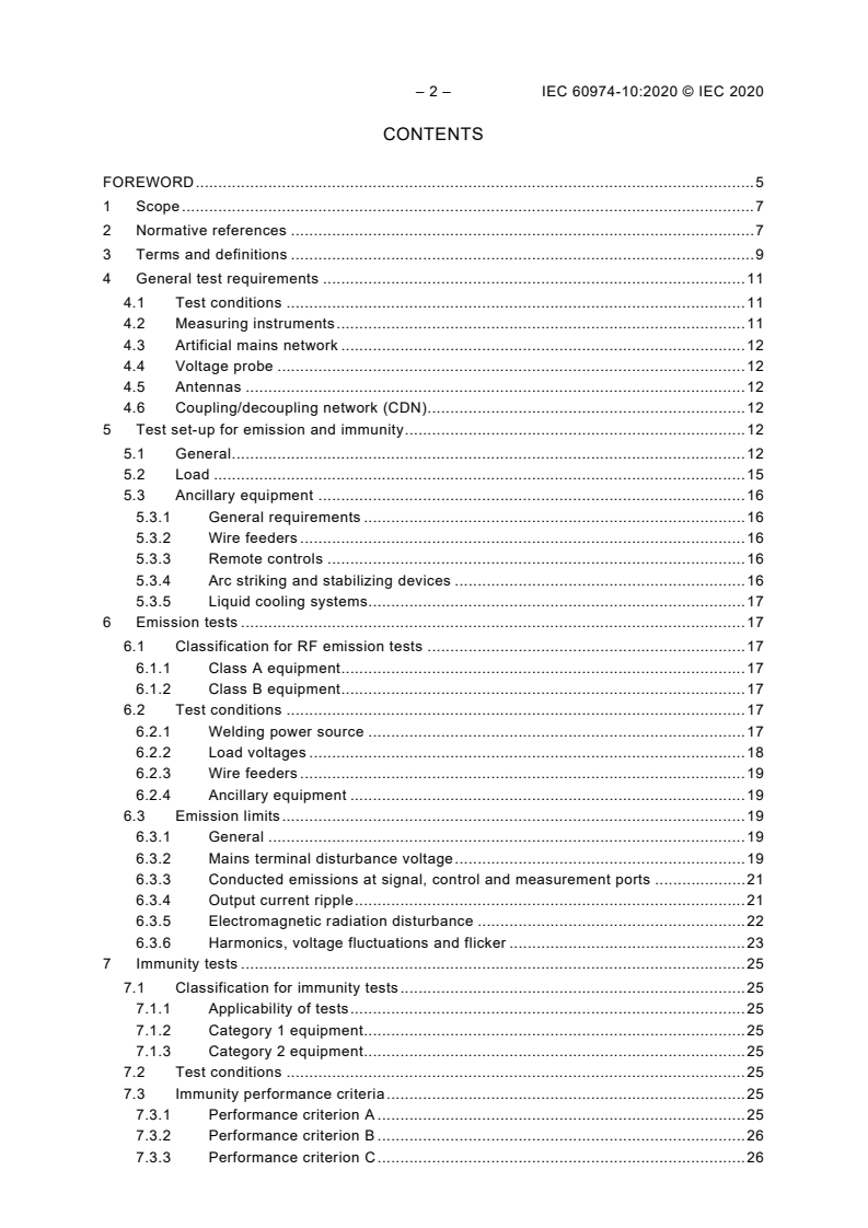 IEC 60974-10:2020 IEC 60974-10:2020 - Arc welding equipment - Part 10: Electromagnetic compatibility (EMC) requirements
Released:4/15/2020 - Page 4 preview