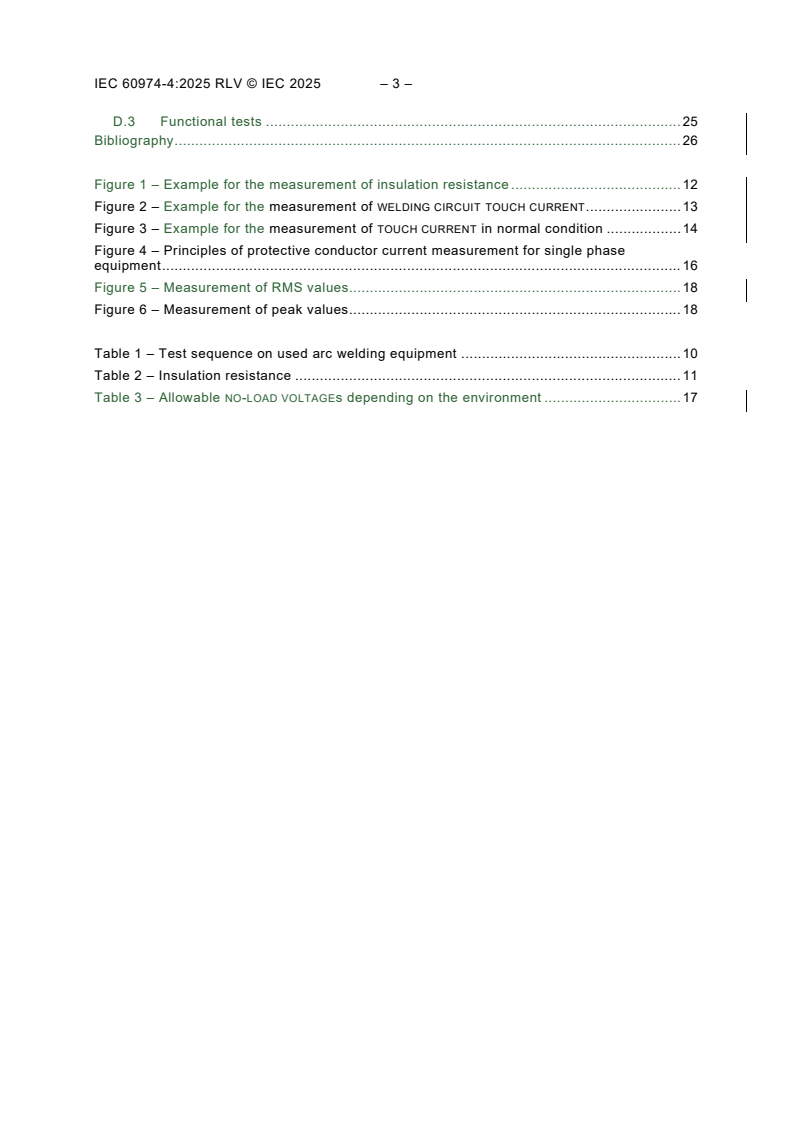 IEC 60974-4:2025 REDLINE IEC 60974-4:2025 RLV - Arc welding equipment - Part 4: Periodic inspection and testing/3/2025 - Page 4 preview