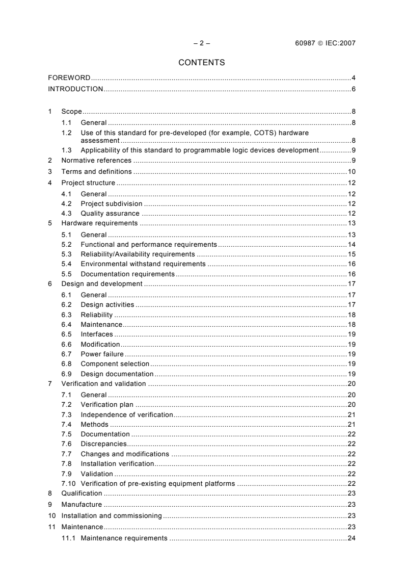 IEC 60987:2007 IEC 60987:2007 - Nuclear power plants - Instrumentation and control important to safety - Hardware design requirements for computer-based systems
Released:8/27/2007 - Page 4 preview