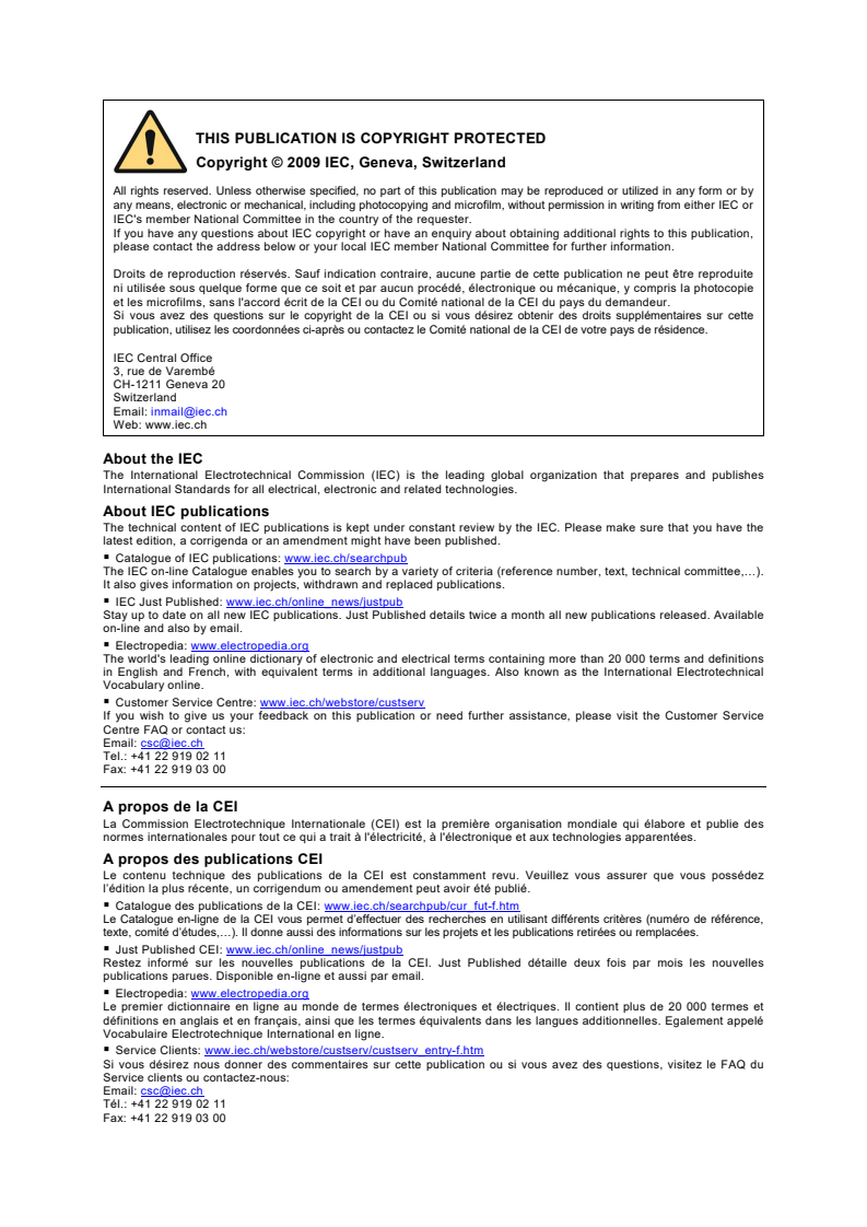 IEC 61000-4-13:2002 IEC 61000-4-13:2002+AMD1:2009 CSV - Electromagnetic compatibility (EMC) - Part 4-13: Testing and measurement techniques - Harmonics and interharmonics including mains signalling at a.c. power port, low frequency immunity tests
Released:7/30/2009 - Page 2 preview