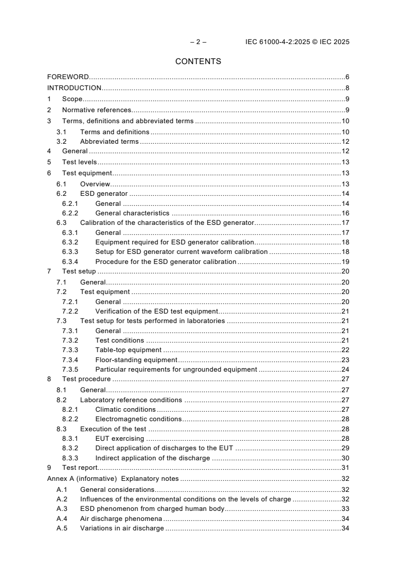 IEC 61000-4-2:2025 IEC 61000-4-2:2025 - Electromagnetic compatibility (EMC) - Part 4-2: Testing and measurement techniques - Electrostatic discharge immunity test
Released:3/7/2025 - Page 4 preview