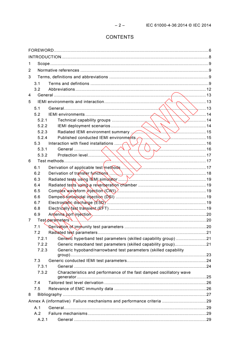 IEC 61000-4-36:2014 IEC 61000-4-36:2014 - Electromagnetic compatibility (EMC) - Part 4-36: Testing and measurement techniques - IEMI immunity test methods for equipment and systems
Released:11/7/2014 - Page 4 preview