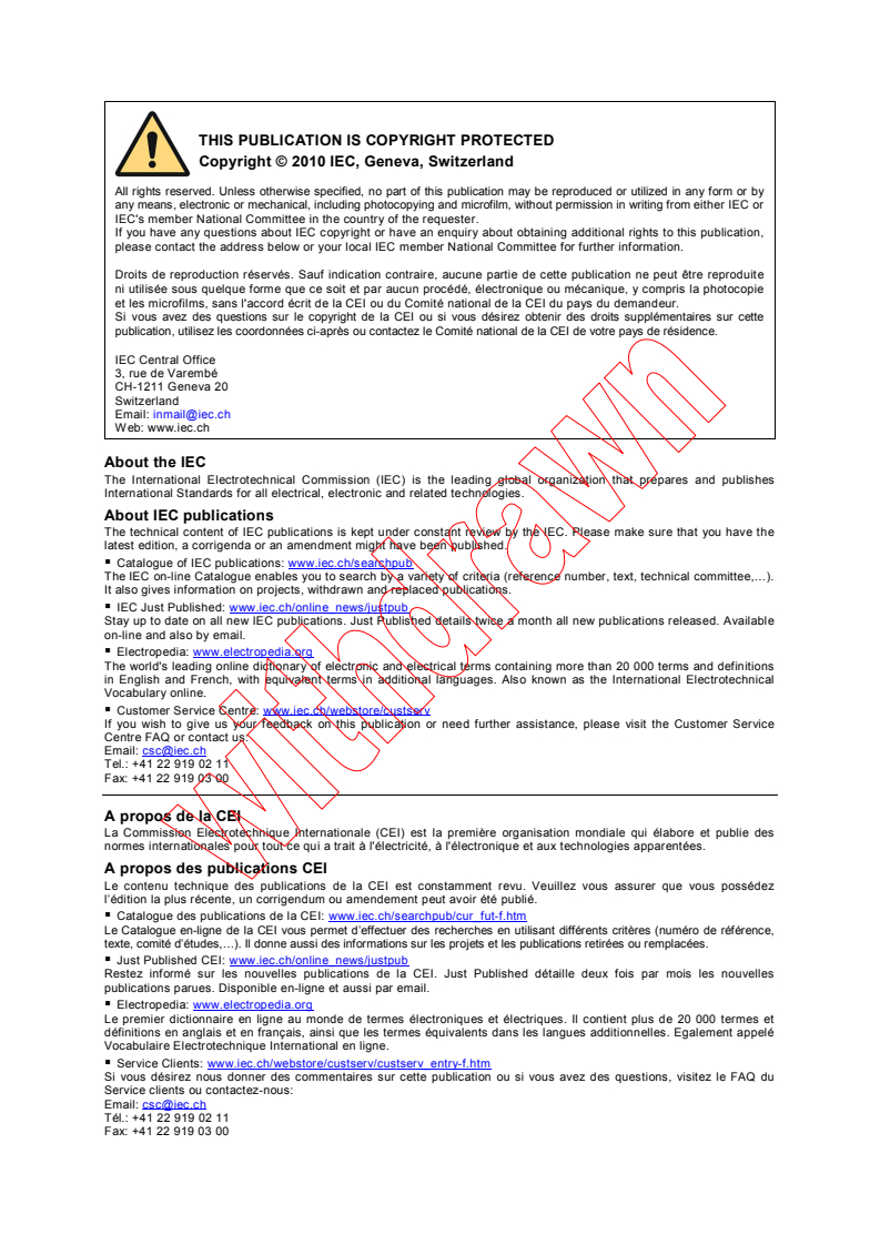 IEC 61000-6-3:2006/AMD1:2010 IEC 61000-6-3:2006/AMD1:2010 - Amendment 1 - Electromagnetic compatibility (EMC) - Part 6-3: Generic standards - Emission standard for residential, commercial and light-industrial environments - Page 2 preview