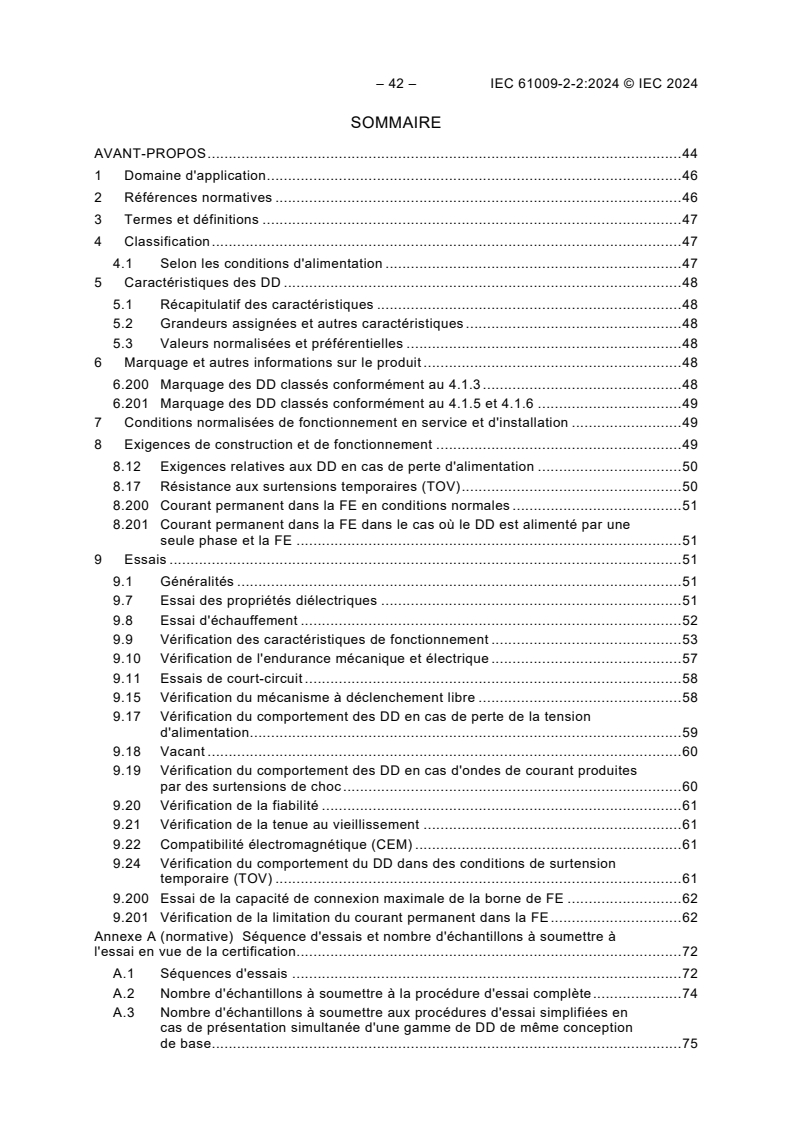 IEC 61009-2-2:2024 IEC 61009-2-2:2024 - Interrupteurs automatiques à courant différentiel résiduel avec dispositif de protection contre les surintensités incorporé pour usages domestiques et analogues (DD) - Partie 2-2: DD conformes à la classification en 4.1.2, 4.1.3, 4.1.4, 4.1.5 et 4.1.6/21/2024 - Page 3 preview