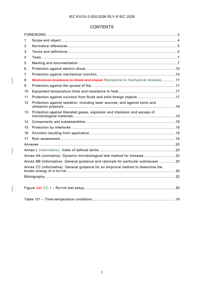 IEC 61010-2-020:2026 REDLINE IEC 61010-2-020:2026 RLV - Safety requirements for electrical equipment for measurement, control, and laboratory use - Part 2-020: Particular requirements for laboratory centrifuges - Page 3 preview