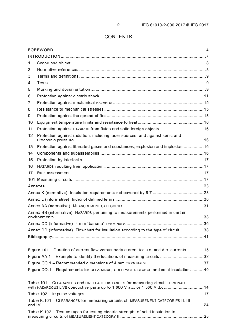 IEC 61010-2-030:2017 IEC 61010-2-030:2017 - Safety requirements for electrical equipment for measurement, control, and laboratory use - Part 2-030: Particular requirements for equipment having testing or measuring circuits
Released:1/12/2017 - Page 4 preview