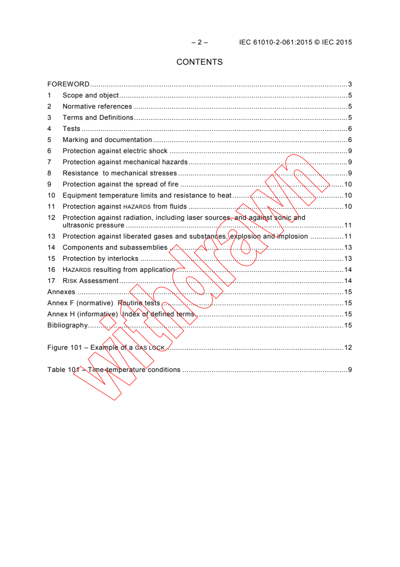 IEC 61010-2-061:2015 IEC 61010-2-061:2015 - Safety requirements for electrical equipment for measurement, control and laboratory use - Part 2-061: Particular requirements for laboratory atomic spectrometers with thermal atomization and ionization
Released:3/10/2015 - Page 4 preview