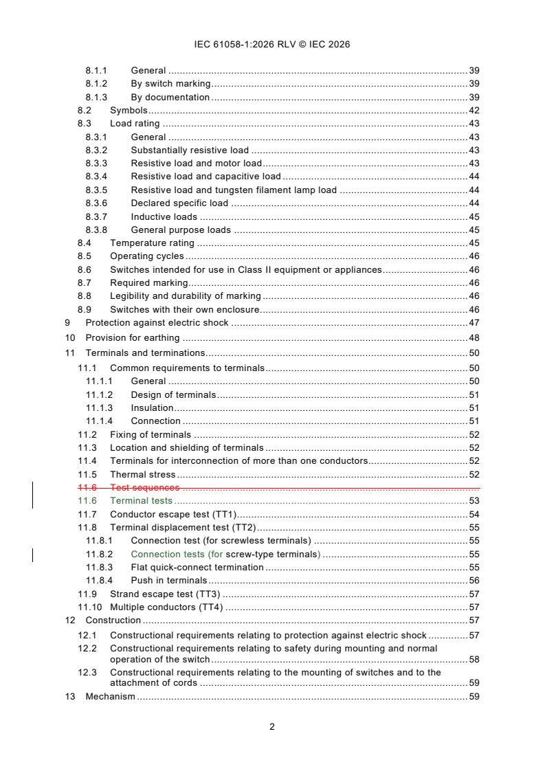 IEC 61058-1:2026 REDLINE IEC 61058-1:2026 RLV - Switches for appliances - Part 1: General requirements - Page 4 preview