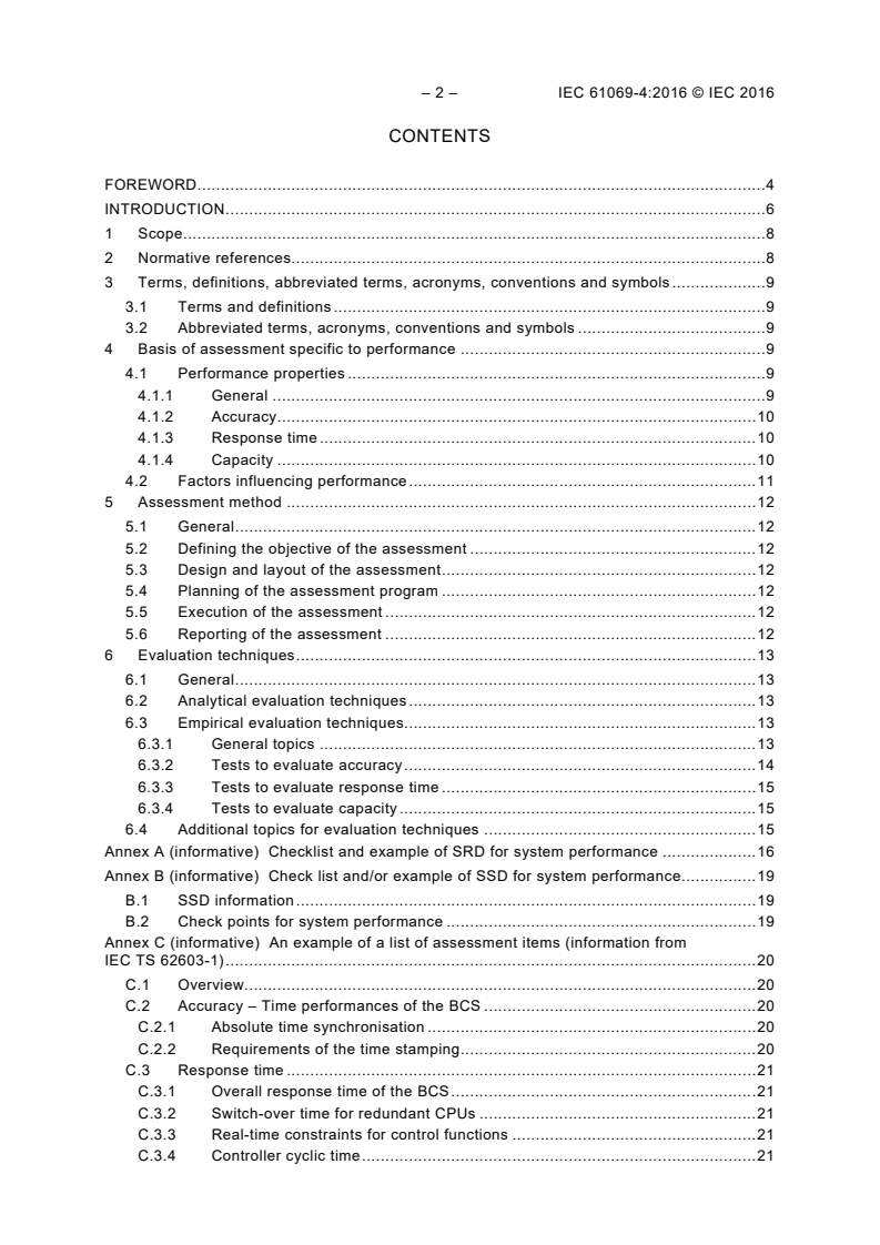 IEC 61069-4:2016 IEC 61069-4:2016 - Industrial-process measurement, control and automation - Evaluation of system properties for the purpose of system assessment - Part 4: Assessment of system performance
Released:6/15/2016 - Page 4 preview