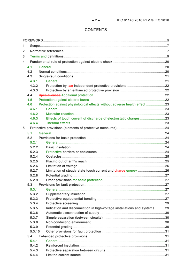 IEC 61140:2016 IEC 61140:2016 RLV - Protection against electric shock - Common aspects for installation and equipment
Released:1/7/2016 - Page 4 preview