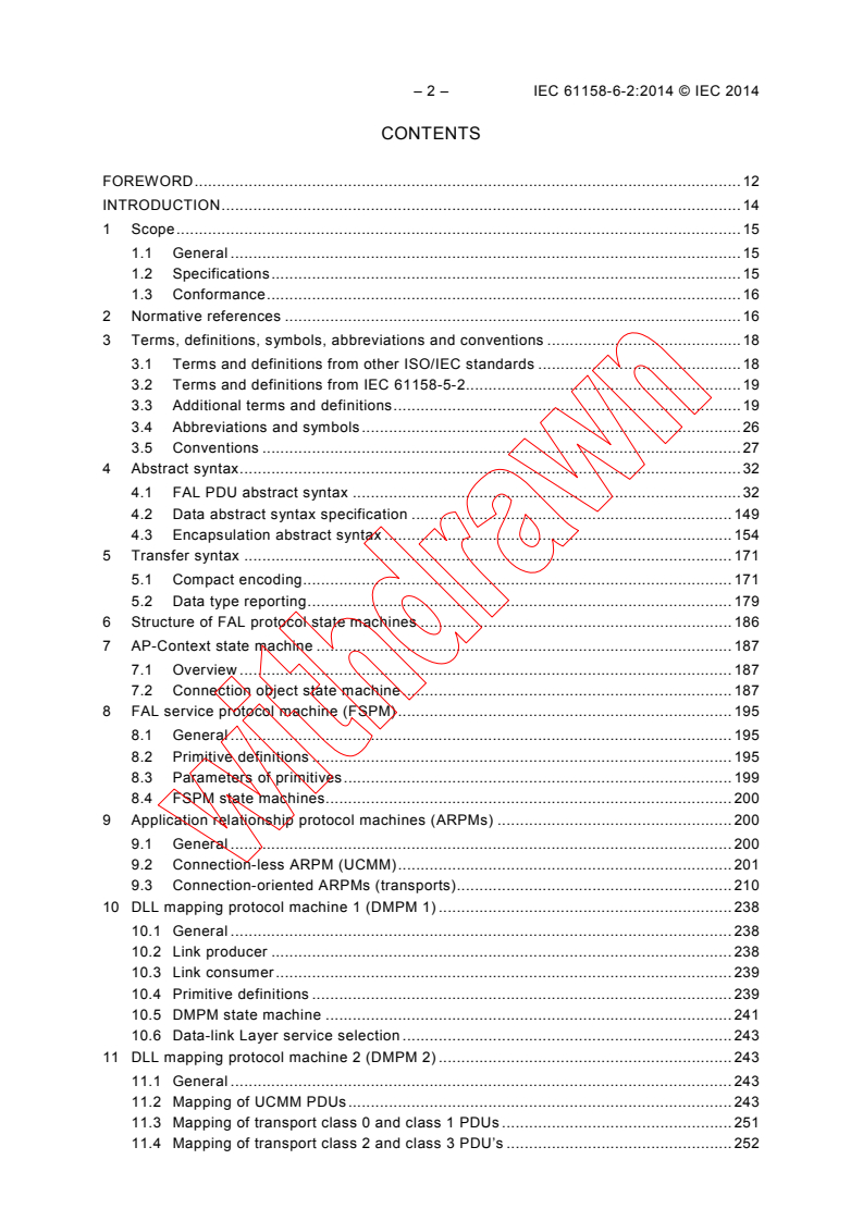 IEC 61158-6-2:2014 IEC 61158-6-2:2014 - Industrial communication networks - Fieldbus specifications - Part 6-2: Application layer protocol specification - Type 2 elements
Released:8/19/2014 - Page 4 preview