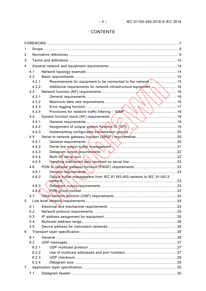 IEC 61162-450:2018 IEC 61162-450:2018 - Maritime navigation and radiocommunication equipment and systems - Digital interfaces - Part 450: Multiple talkers and multiple listeners - Ethernet interconnection
Released:5/4/2018 - Page 4 preview