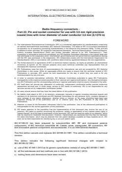 IEC 61169-23:2025 - Radio-frequency connectors - Part 23: Pin and socket connector for use with 3,5 mm rigid precision coaxial lines with inner diameter of outer conductor of 3,5 mm (0,1378 in)
Released:27. 08. 2025
Isbn:9782832706657 - Page 4 preview