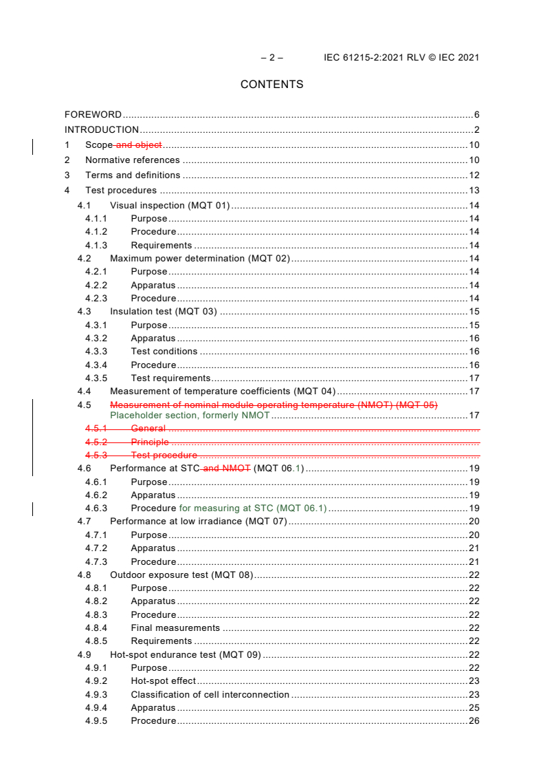 IEC 61215-2:2021 IEC 61215-2:2021 RLV - Terrestrial photovoltaic (PV) modules - Design qualification and type approval - Part 2: Test procedures
Released:2/24/2021 - Page 4 preview