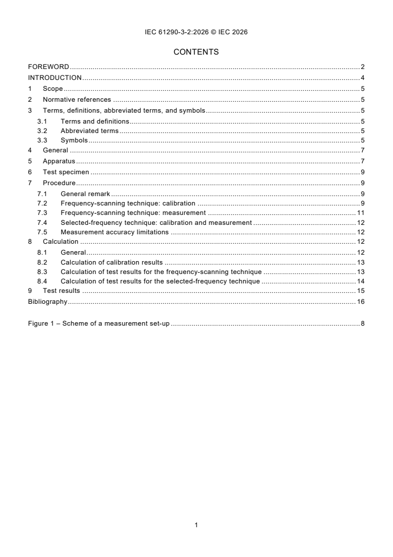 IEC 61290-3-2:2026 iec61290-3-2{ed3.0}en - Optical amplifiers - Test methods - Part 3-2: Noise figure parameters - Electrical spectrum analyzer method - Page 3 preview