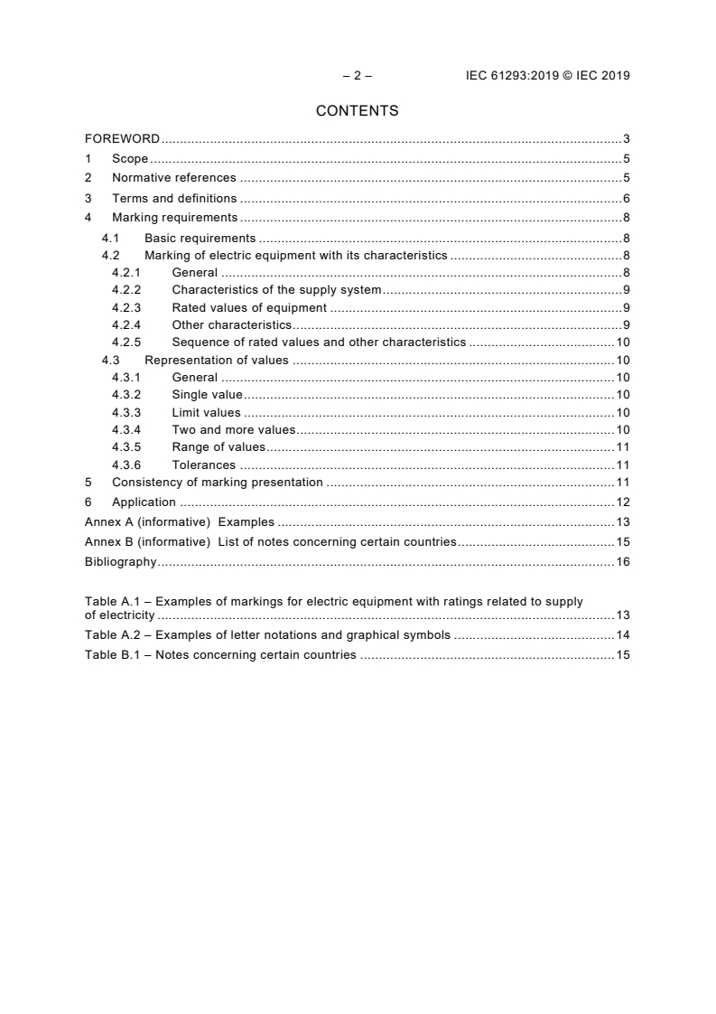 IEC 61293:2019 IEC 61293:2019 - Marking of electrical equipment with ratings related to electrical supply - Safety requirements
Released:9/16/2019 - Page 4 preview