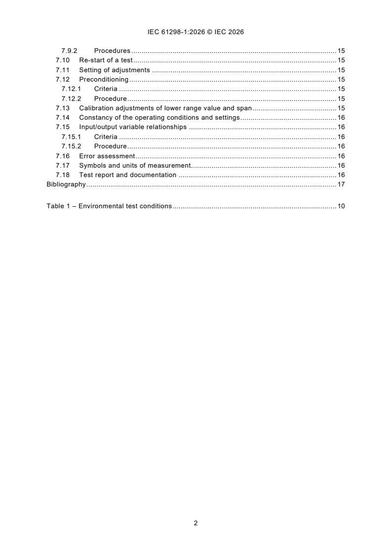 IEC 61298-1:2026 iec61298-1{ed3.0}en - Process measurement and control devices - General methods and procedures for evaluating performance - Part 1: General considerations - Page 4 preview