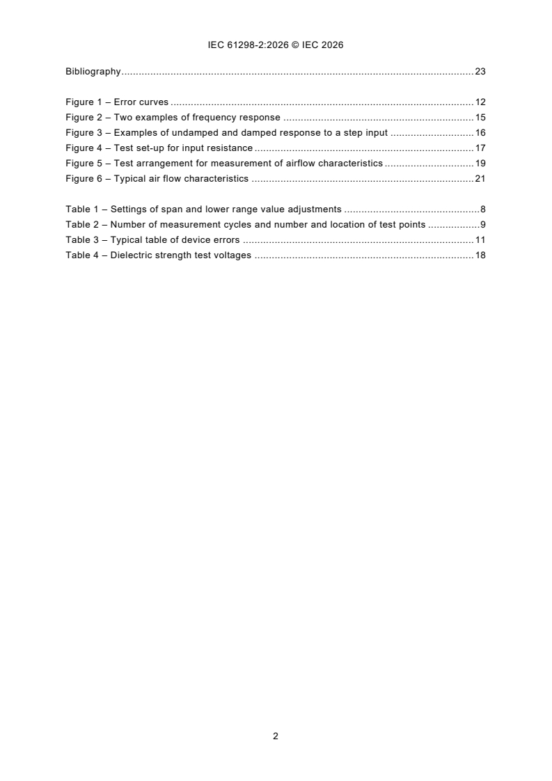 IEC 61298-2:2026 iec61298-2{ed3.0}en - Process measurement and control devices - General methods and procedures for evaluating performance - Part 2: Tests under reference conditions - Page 4 preview