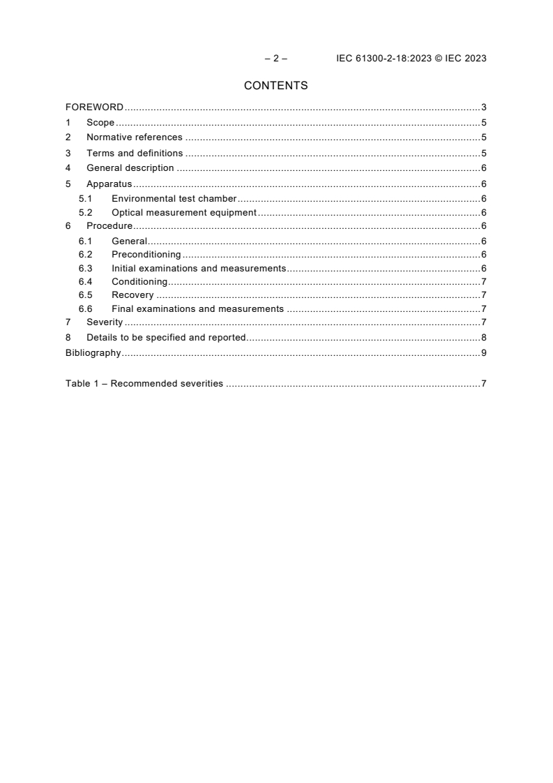 IEC 61300-2-18:2023 IEC 61300-2-18:2023 - Fibre optic interconnecting devices and passive components - Basic test and measurement procedures - Part 2-18: Tests - Dry heat
Released:1/17/2023 - Page 4 preview