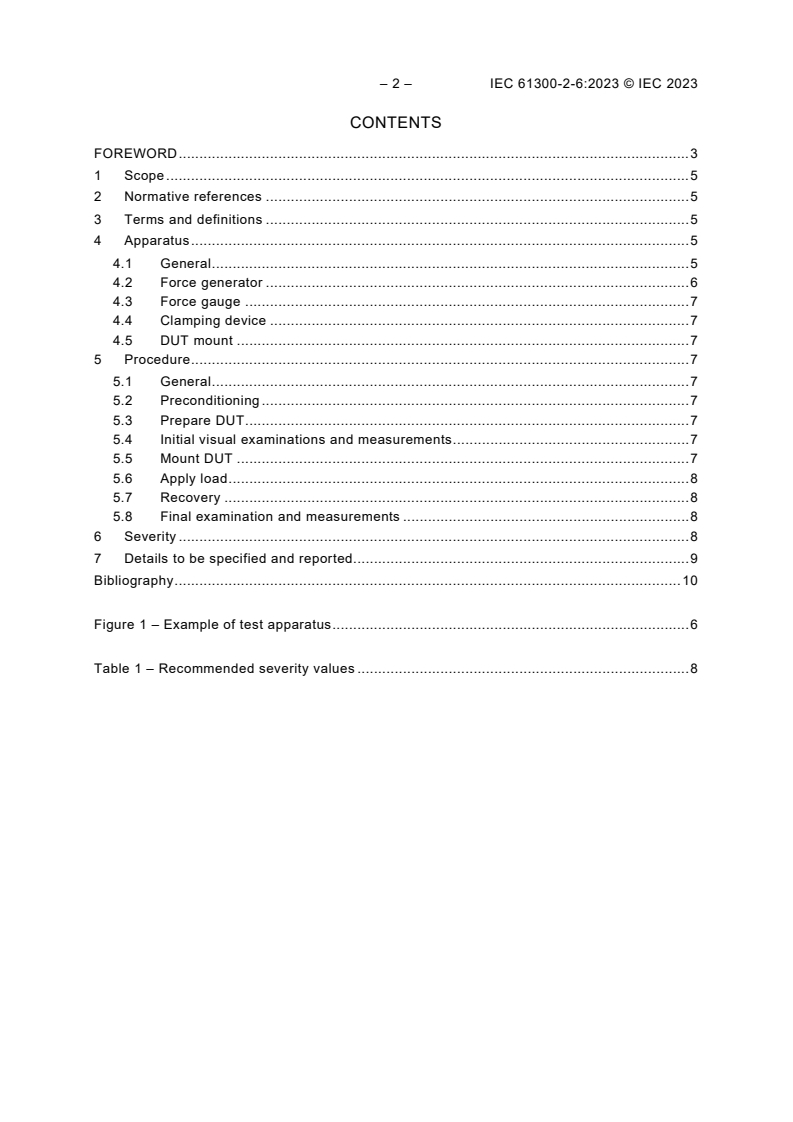 IEC 61300-2-6:2023 IEC 61300-2-6:2023 - Fibre optic interconnecting devices and passive components - Basic test and measurement procedures - Part 2-6: Tests - Tensile strength of coupling mechanism
Released:11/23/2023 - Page 4 preview