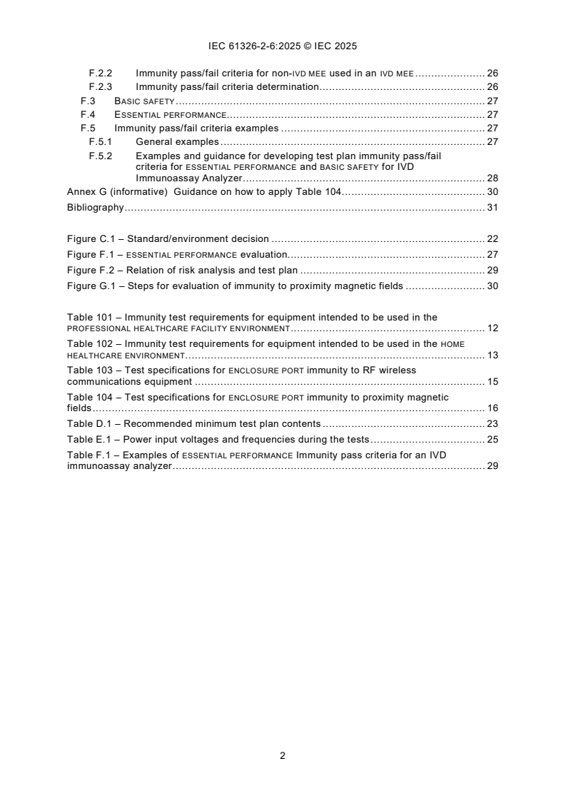 IEC 61326-2-6:2025 IEC 61326-2-6:2025 - Electrical equipment for measurement, control and laboratory use - EMC requirements - Part 2-6: Particular requirements - In vitro diagnostic (IVD) medical electrical equipment
Released:18. 06. 2025
Isbn:9782832705094 - Page 4 preview