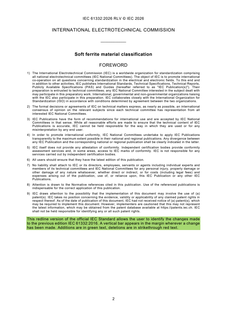 IEC 61332:2026 IEC 61332:2026 RLV - Soft ferrite material classification
Released:23. 01. 2026
Isbn:9782832710227 - Page 4 preview