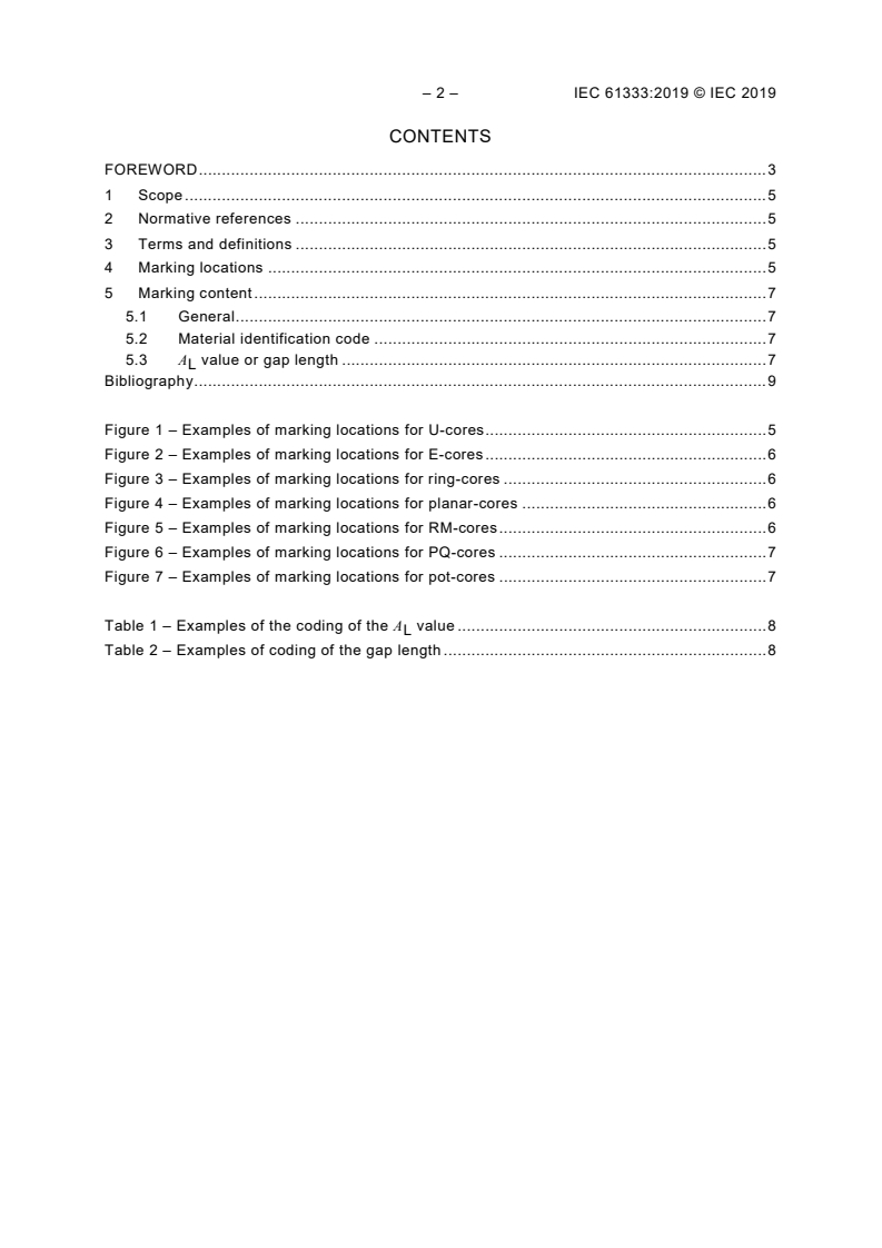 IEC 61333:2019 IEC 61333:2019 - Marking on ferrite cores
Released:7/30/2019 - Page 4 preview