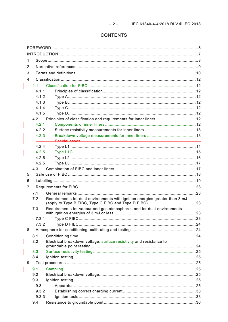 IEC 61340-4-4:2018 IEC 61340-4-4:2018 RLV - Electrostatics - Part 4-4: Standard test methods for specific applications - Electrostatic classification of flexible intermediate bulk containers (FIBC)
Released:1/30/2018 - Page 4 preview