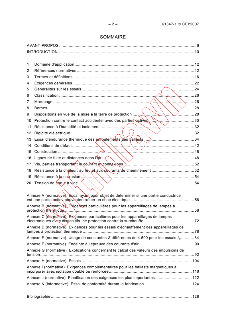IEC 61347-1:2007 IEC 61347-1:2007 - Lamp controlgear - Part 1: General and safety requirements
Released:1/31/2007 - Page 4 preview