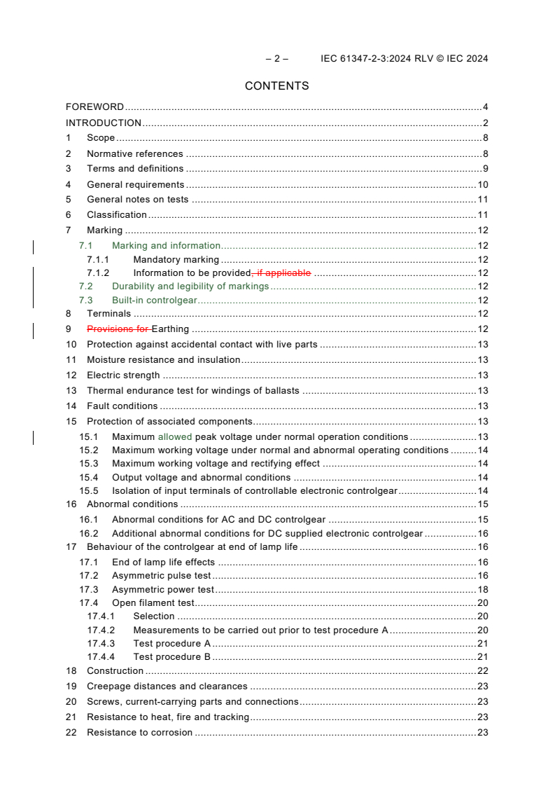 IEC 61347-2-3:2024 IEC 61347-2-3:2024 RLV - Controlgear for electric light sources - Safety - Part 2-3: Particular requirements - AC or DC supplied electronic controlgear for fluorescent lamps
Released:5/14/2024 - Page 4 preview
