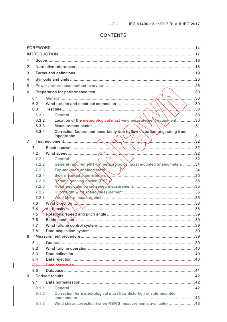 IEC 61400-12-1:2017 IEC 61400-12-1:2017 RLV - Wind energy generation systems - Part 12-1: Power performance measurements of electricity producing wind turbines - Page 4 preview