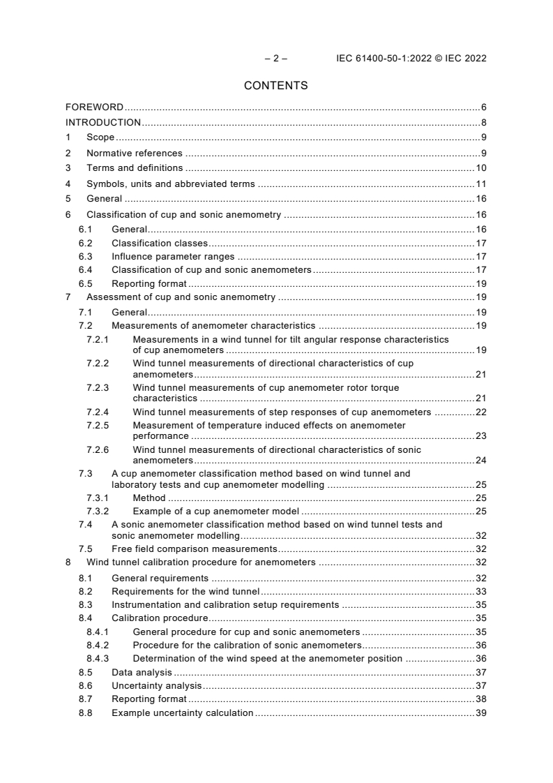 IEC 61400-50-1:2022 IEC 61400-50-1:2022 - Wind energy generation systems - Part 50-1: Wind measurement - Application of meteorological mast, nacelle and spinner mounted instruments
Released:11/16/2022 - Page 4 preview