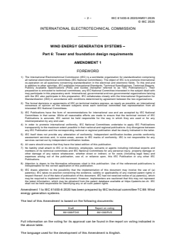 IEC 61400-6:2020/AMD1:2025 IEC 61400-6:2020/AMD1:2025 - Amendment 1 - Wind energy generation systems - Part 6: Tower and foundation design requirements
Released:13. 06. 2025
Isbn:9782832704356 - Page 3 preview