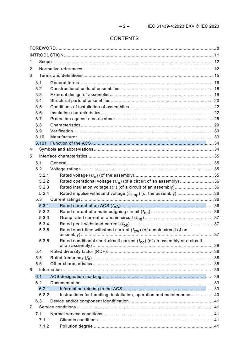IEC 61439-4:2023 iec61439-4{ed2.0.EXV}en - IEC 61439-4:2023 EXV-RLV - Low-voltage switchgear and controlgear assemblies - Part 4: Particular requirements for assemblies for construction sites (ACS)
Released:17. 10. 2023 - Page 4 preview