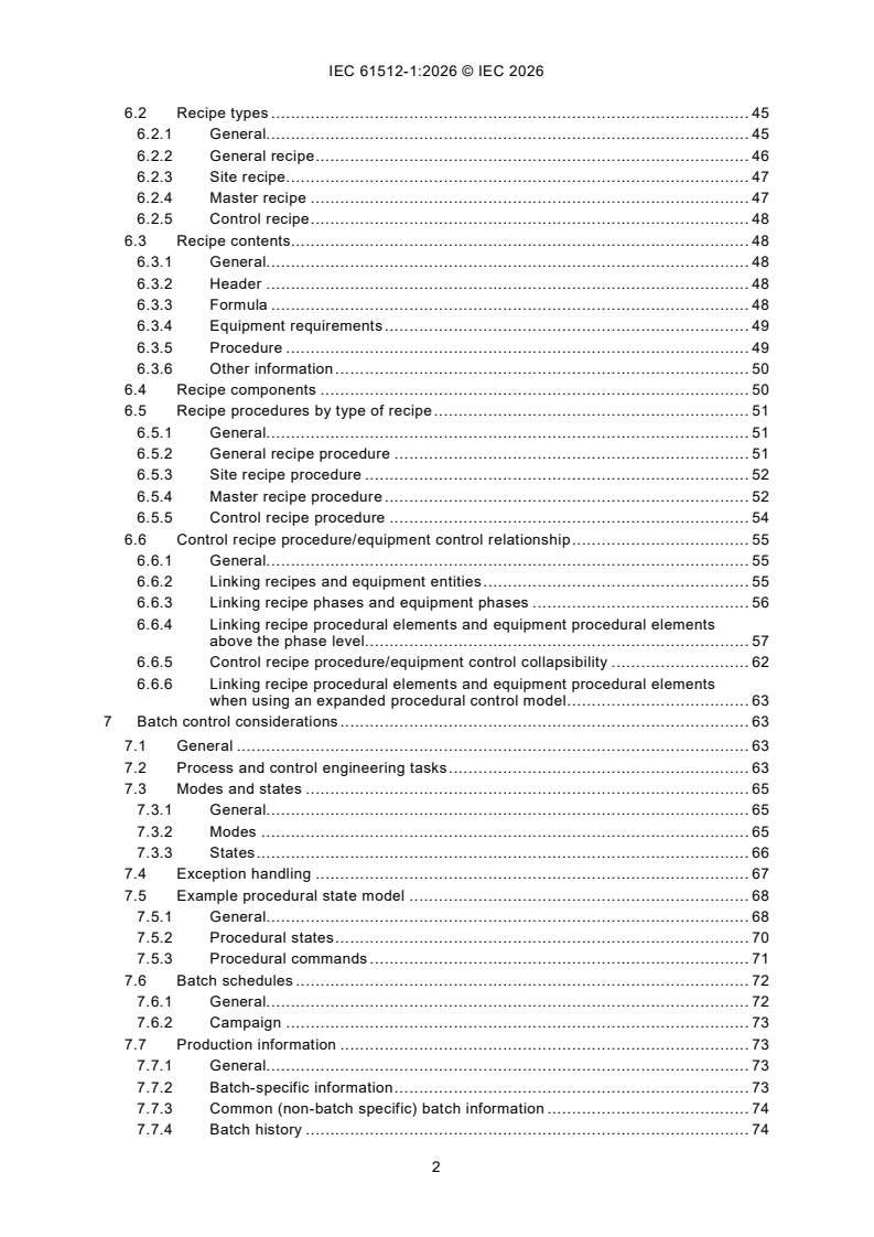 IEC 61512-1:2026 IEC 61512-1:2026 - Batch control - Part 1: Models and terminology - Page 4 preview