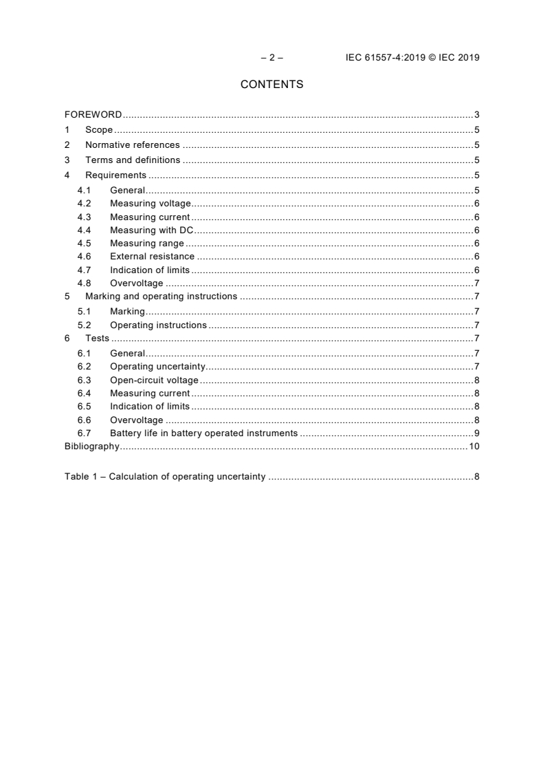 IEC 61557-4:2019 IEC 61557-4:2019 - Electrical safety in low voltage distribution systems up to 1 000 V AC and 1 500 V DC - Equipment for testing, measuring or monitoring of protective measures - Part 4: Resistance of earth connection and equipotential bonding
Released:7/26/2019 - Page 4 preview