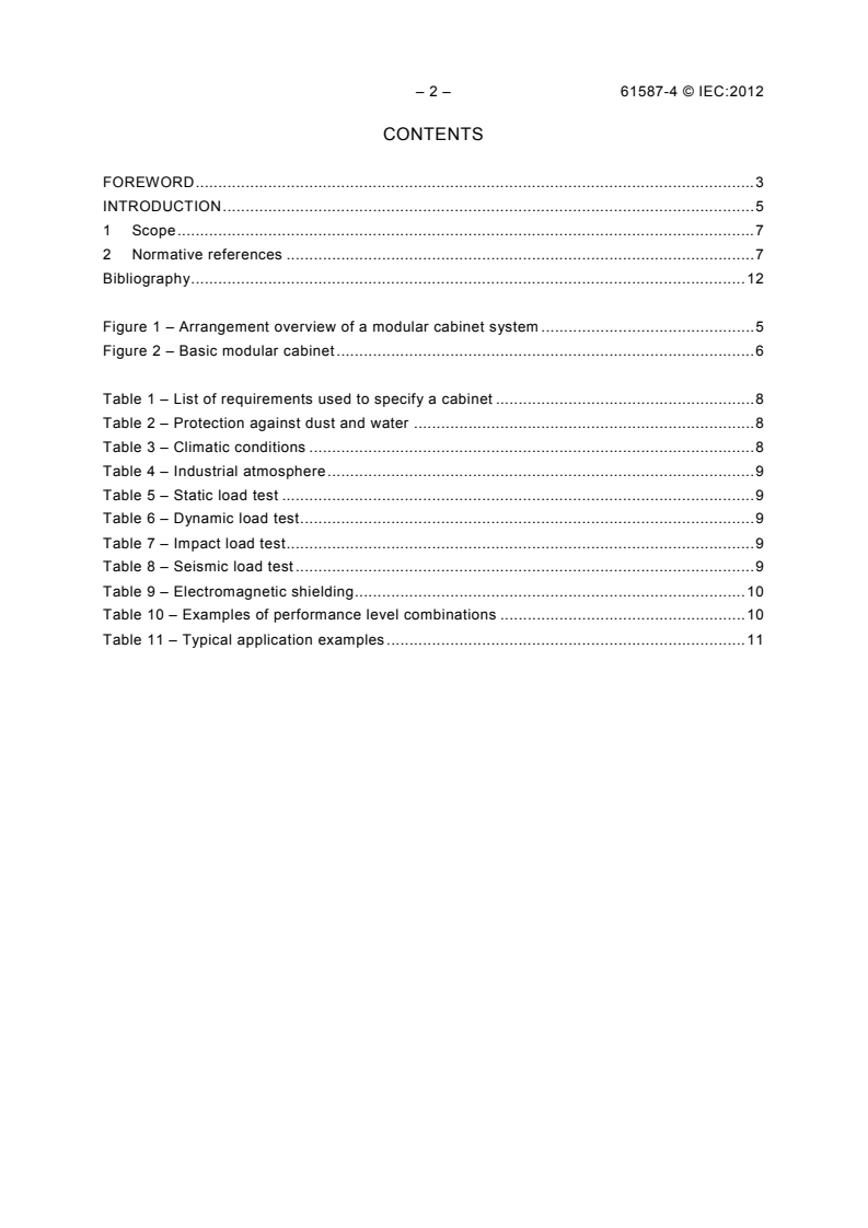 IEC 61587-4:2012 IEC 61587-4:2012 - Mechanical structures for electronic equipment - Tests for IEC 60917 and IEC 60297 series - Part 4: Combination of performance levels for modular cabinets
Released:8/13/2012 - Page 4 preview