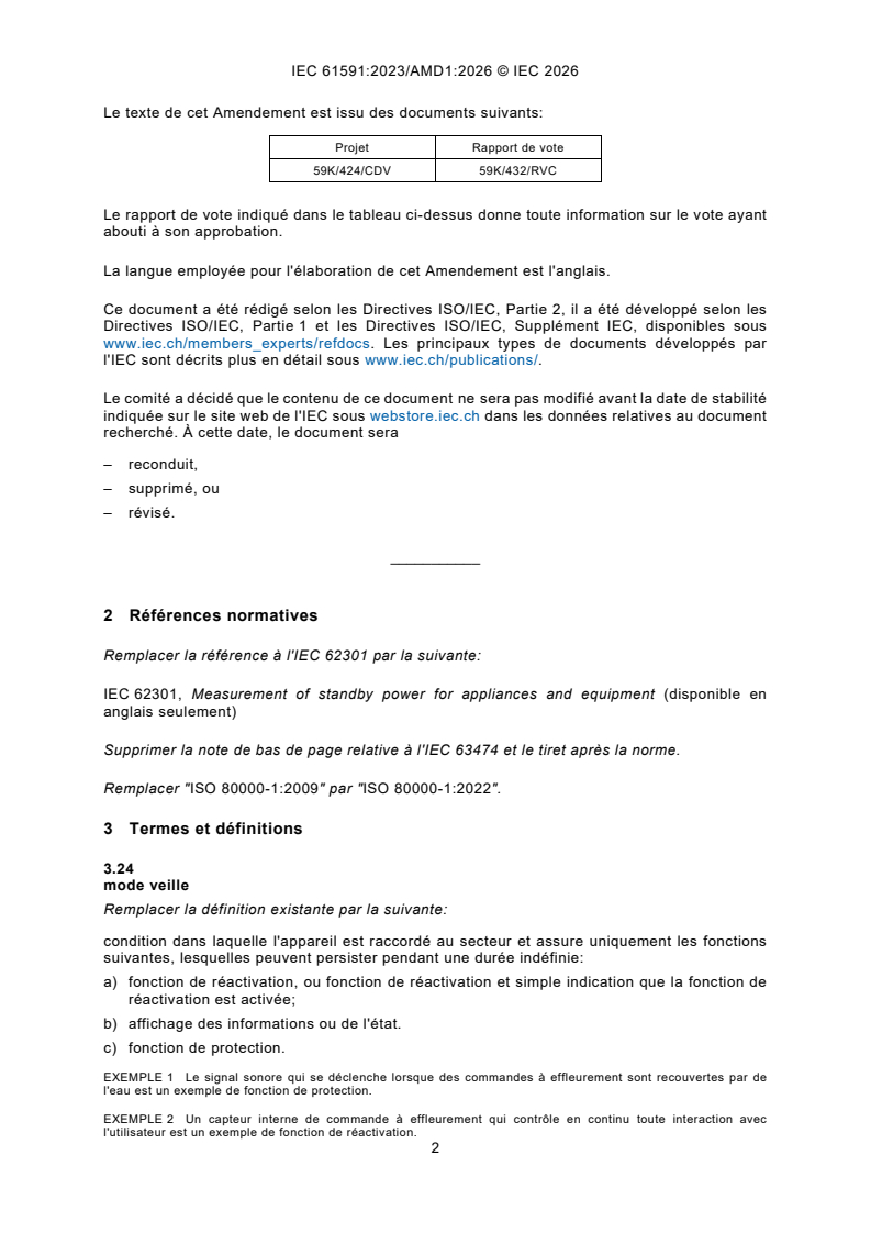 IEC 61591:2023/AMD1:2026 IEC 61591:2023/AMD1:2026 - Amendement 1 - Extracteurs de fumée de cuisine - Méthodes de mesure de l'aptitude à la fonction - Page 4 preview