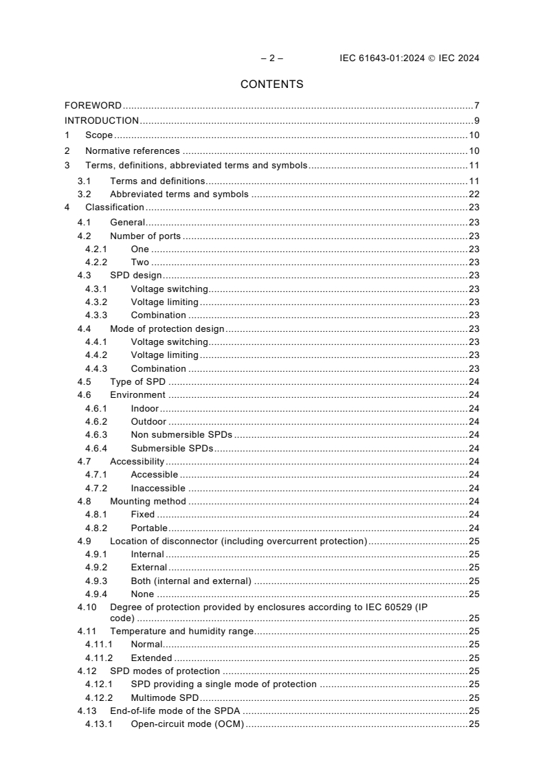 IEC 61643-01:2024 IEC 61643-01:2024 - Low-voltage surge protective devices - Part 01: General Requirements and test methods
Released:12/20/2024 - Page 4 preview