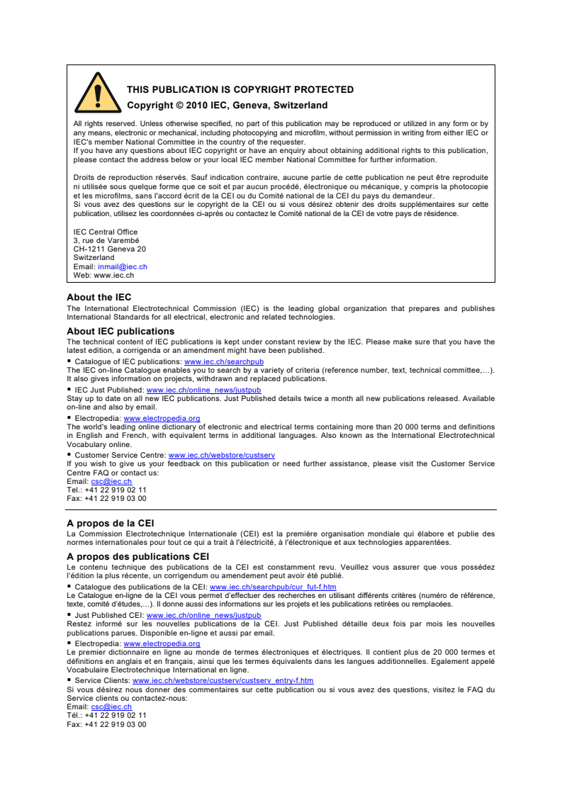 IEC 61666:2010 IEC 61666:2010 - Industrial systems, installations and equipment and industrial products - Identification of terminals within a system
Released:8/19/2010 - Page 2 preview