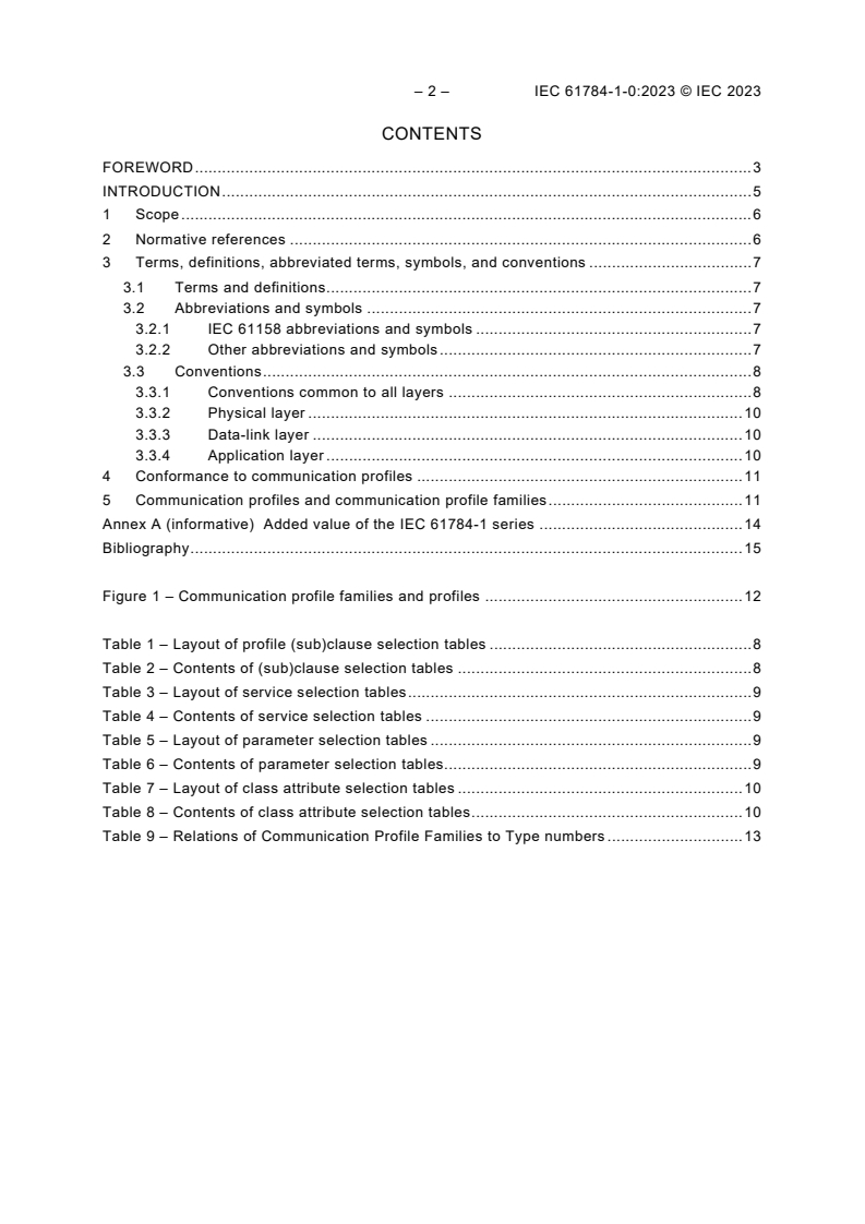 IEC 61784-1-0:2023 IEC 61784-1-0:2023 - Industrial networks - Profiles - Part 1-0: Fieldbus profiles - General concepts and terminology - Page 4 preview