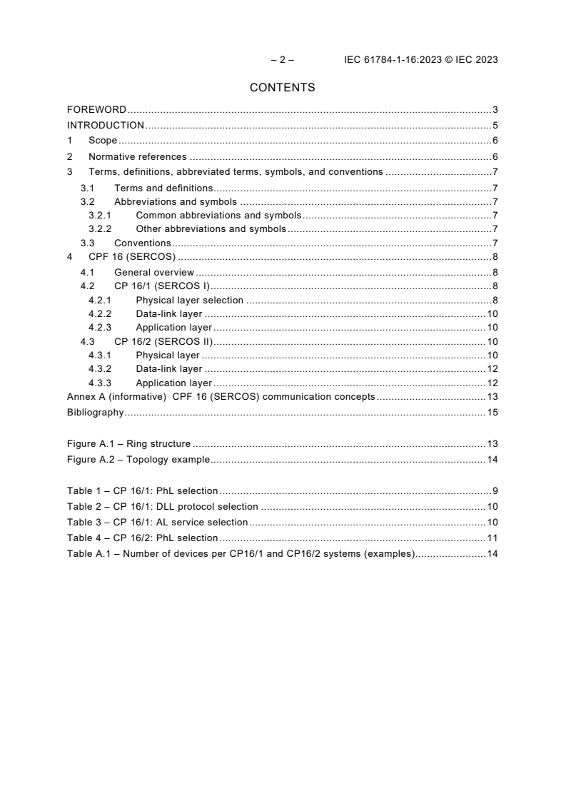 IEC 61784-1-16:2023 IEC 61784-1-16:2023 - Industrial networks - Profiles - Part 1-16: Fieldbus profiles - Communication Profile Family 16
Released:3/24/2023 - Page 4 preview