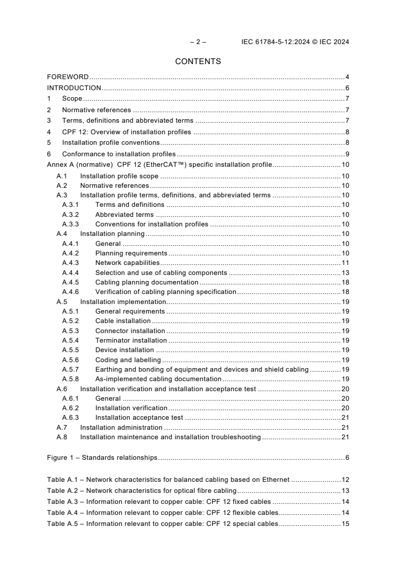 IEC 61784-5-12:2024 IEC 61784-5-12:2024 - Industrial networks - Profiles - Part 5-12: Installation of fieldbuses - Installation profiles for CPF 12
Released:3/21/2024 - Page 4 preview